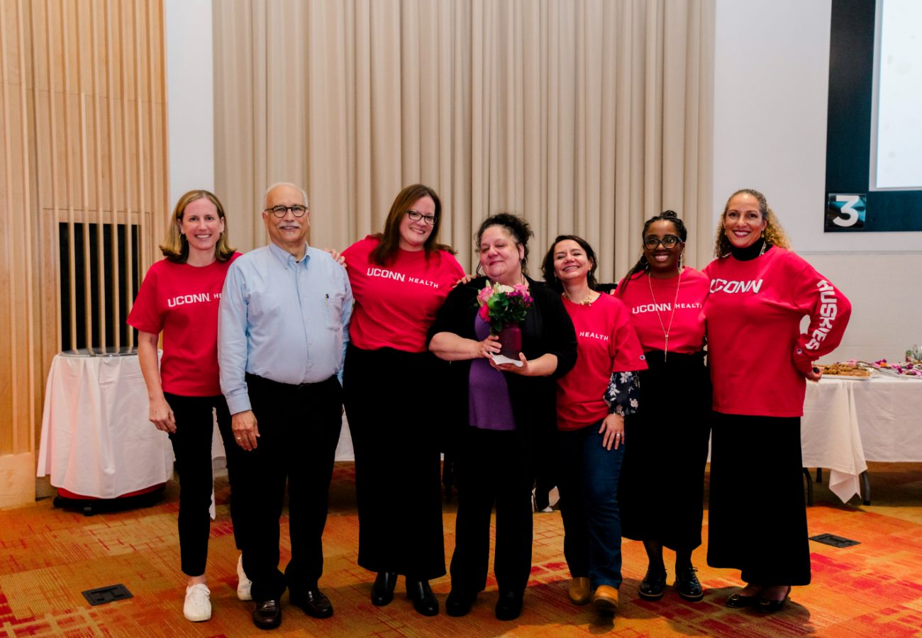 Shayna Cunningham,David Gregorio,Angela Bermudez,Lisa Parentaeu, Mayte Restrespo, Amy Hunter, and Stacey Brown standing next to each other in a group photo