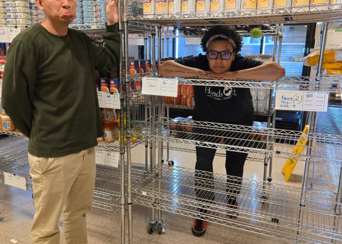 Rodrigo & Danielle with empty shelves June 2025